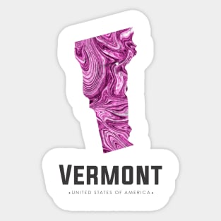Vermont state map abstract pink Sticker